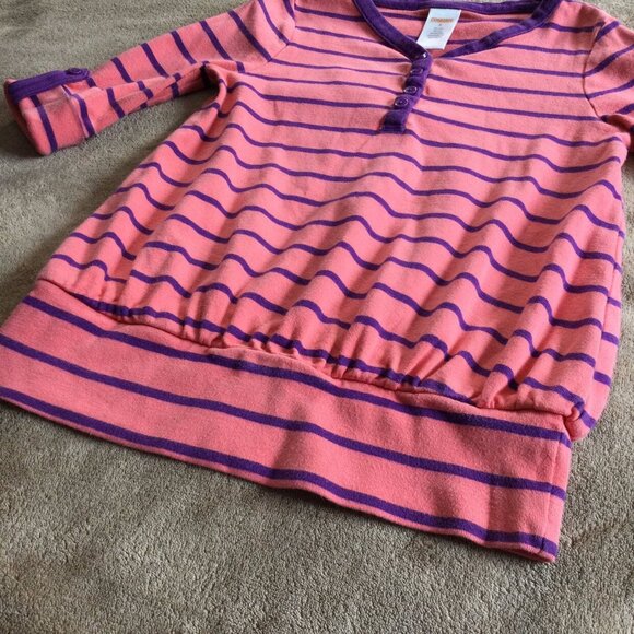 Sz 6 GUC Gymboree Coral Striped Tee - Picture 4 of 6
